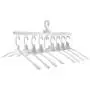 Delymc PR06 Multi-Functional Magic Hanger, 8 in 1 Folding Clothes Rack 360 Degree Rotating Drying Rack Space Saving Clothing Storage Hanger Anti Slip Shoulder for T-Shirt Sweater Dress Pants