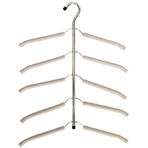 PROKTH Hanger Rack Shawl Cloth Closet Multifunctional Hanger Seamless Slip-Resistant Clothes Hanging Household Multi-Layer Clothes (Beige,Black)