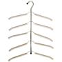 PROKTH Hanger Rack Shawl Cloth Closet Multifunctional Hanger Seamless Slip-Resistant Clothes Hanging Household Multi-Layer Clothes (Beige,Black)