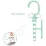 10pcs Random Color Plastic Coat Hangers Windproof Organizer Hook Fixed Holder Buckle 5 Circle Anti-Slip Hanger Storage Racks Clothes Hanger