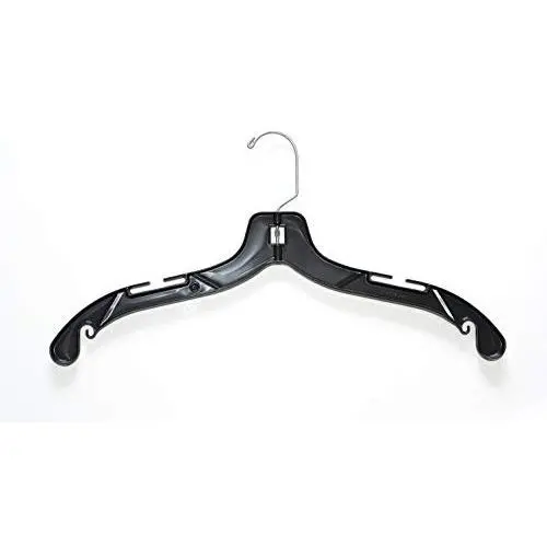 NAHANCO 2508 Plastic Dress Hanger, T-Shirt Weight, 17", Black (Pack of 100) NAHANCO 2508 Plastic Dress Hanger, T-Shirt Weight, 17", Black (Pack of 100)