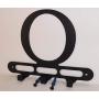 Capital Letter O Monogram Wall Hook Hanger. Satin Black. Solid Steel. Screws Included.