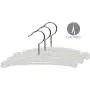 The Great American Hanger Company White Rounded Wooden Baby Hanger, Boxes of 50 10 Inch Wood Top Hangers w/Chrome Swivel Hook for Infant Clothes or Onesie