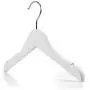 HANGERWORLD 12 White Wooden 11.8inch Kids Coat Clothes Garment Top Clip Hangers Closet Set Baby Toddler HANGERWORLD 12 White Wooden 11.8inch Kids Coat Clothes Garment Top Clip Hangers Closet Set Baby Toddler