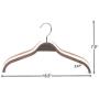 JS HANGER Elegant Wooden Clothes Hangers with Soft Non-Slip Stripes for Coats and Shirts, Retro Finish, 10-Pack