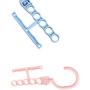 Retrofish Magic Clothes Hangers with Handle - Sturdy Plastic Space Saving 5 Holes Cascading Clothes Hanger Organizer - Closet Storage Rack Wardrobe Suit Clothes 360° Rotating Towel Hangers (3pcs)