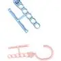 Retrofish Magic Clothes Hangers with Handle - Sturdy Plastic Space Saving 5 Holes Cascading Clothes Hanger Organizer - Closet Storage Rack Wardrobe Suit Clothes 360° Rotating Towel Hangers (3pcs)