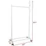 Saying Free-Standing Garment Rack, Landing Coat Organizer Storage with Simple Hangers Single Pole, Rolling Clothes Organizer Floor Hangers, Easy to Move [Ship from USA Directly]