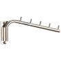 Da Jia Stainless Steel 12.6inch Wall-Mounted Brushed Rotating Clothes Hanger Drying Rack with Swing Arm Holder for Home Closet Storage(A 5 Hooks)