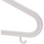 HANGERWORLD 20 White 14inch Plastic All Purpose Coat Clothes Garment Pants Skirt Bar Hangers with Loop Hooks