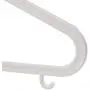 HANGERWORLD 40 White 14inch Plastic All Purpose Coat Clothes Garment Pants Skirt Bar Hangers with Loop Hooks