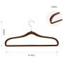 zhuanjiao Premium Velvet Hangers 10 Pack - Wide Shoulder Hangers Non Slip Velvet Clothes Hangers for Suit Jacket Coat with Swivel Hooks