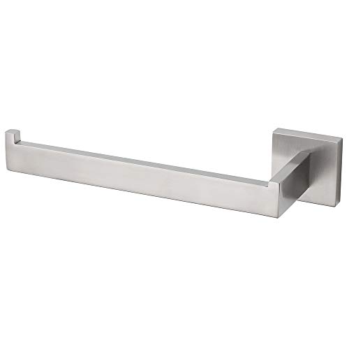 VELIMAX Premium Stainless Steel Hand Towel Holder Square Towel Ring Towel Hanger Wall Mounted for Bathroom Contemporary Style, Brushed Finish, Left Opening