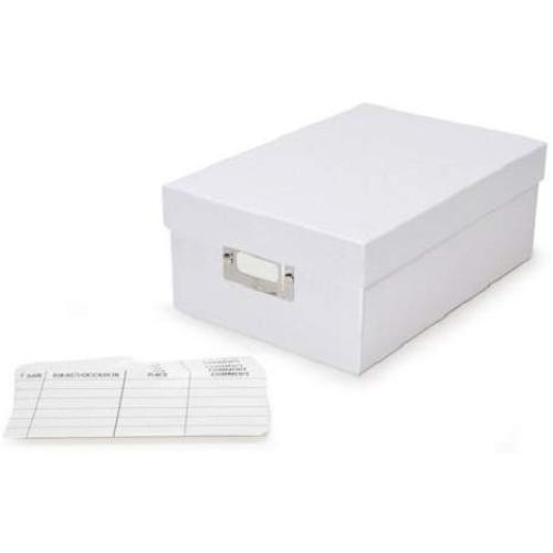 Darice White Photo Storage Boxes ? Store, Organize and Protect Photos, Notes, Craft Supplies and More ? Sturdy White Paper Boxes Can Be Decorated ? Shoe Boxes Shaped Storage Boxes 7.5”x11”x4”