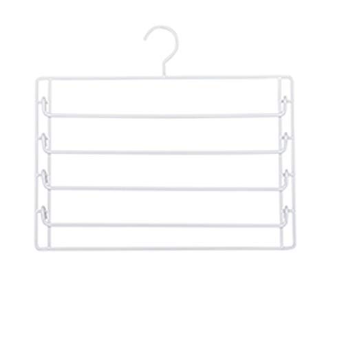 WZP Hanger Multi-Layer Magic Pants Rack,Home Wardrobe Seamless Clip Pants Hook Pants Clip Storage Artifact Stainless Steel/A