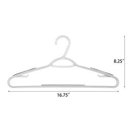 Finnhomy Heavy Duty 50 Pack Plastic Hangers, Durable Clothes Hangers with  Non-Slip Pads, Space Saving Easy Slide Organizer for Bedroom Closet, Great  for Shirts, Pants, Scarves, Strong Enough for Coat