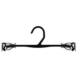 Mainetti GS19 Black Plastic Hangers Sleek New Design, Great For Bras/Panties/Underwear, 10-Inch (Value Pack Of 1000)