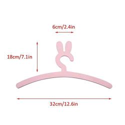 April-beautiful-life store Cute Rabbit Shape Wooden Kids Hanger Children Clothes Coat Rack Storage Hangers cabide Infantil perchero Infantil 2019,Pink