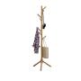 youeneom Solid Wood Tree Coat Rack Stand, 8 Hooks - Super Easy Assembly NO Tools Required - Hallway/Entryway Coat Hanger Stand for Clothes, Suits, Accessories (Khaki(B))