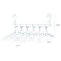 HJYPYJ Magic Hanger,PP Double Hook Folding Hanger,Space-Saving Organizer Hangers,for Balcony,Wardrobe Stable/Blue / 6 pcs