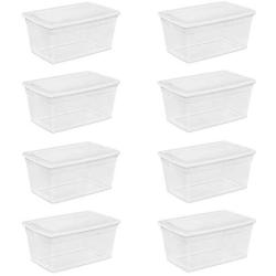 STERILITE 90-Quart Storage Boxes (8 Pack)