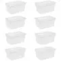 STERILITE 90-Quart Storage Boxes (8 Pack)