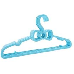 Junson Suit Hanger Pack of 5 Plastic Multifunctional Hanger Bowknot Adult Non-Slip Hanger(Blue) Clothes Hanger