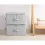 iwill CREATE PRO Dust Proof Closet Clothes Storage Boxes with Zip Lid, Breathable Fabric & Collapsible Design for Seasonal Garment Organization, Light Gray, 2 pcs