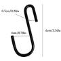 YEJI 24 Pcs Black S Hooks Heavy Duty S Shaped Hooks