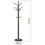 MEIDUO Creative Iron Coat Rack Free Standing, Tree Shaped Entryway Hats & Clothes Hanger with Multiple Hooks and Round Marble Base, Easy Assembly, Brown MEIDUO Creative Iron Coat Rack Free Standing, Tree Shaped Entryway Hats & Clothes Hanger with Multiple Hooks and Round Marble Base, Easy Assembly, Brown