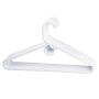 Heavy Duty White Plastic Tubular Hangers, Adult Size, Set of 24 Made in The USA (Super Heavy Duty)