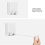 Housolution Retractable Clothesline, Slip-resistant Balcony Clothing Rope Laundry Rack Clothes Hanger, Wall Mounted Indoor Outdoor Clothes Dryer with 13.8ft Steel Clothesline Rope - WHITE
