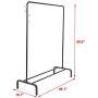 Commercial Grade Garment Rack Collapsible Rack Hanger Holder Heavy Duty Clothes Rack Extendable Clothes Hanging Rack with Rod Storage Shelf