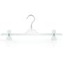 HANGERWORLD 10 White 15inch Plastic Coat Clothes Garment Pants Skirt Hangers Adjustable Clips