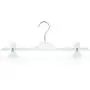 HANGERWORLD 10 White 15inch Plastic Coat Clothes Garment Pants Skirt Hangers Adjustable Clips