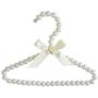 SAASNY Standard Hangers,Children Kids Pearl Beaded Bowknot Clothes Hangers with Trouser Bar Hangers,（Pack of 30） White Ideal for Home and Shops