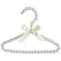 SAASNY Children Kids Pearl Beaded Bowknot Clothes Hangers with Trouser Bar Hangers,（Pack of 20） White Ideal for Home and Shops