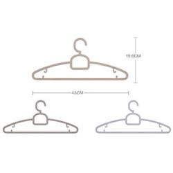 SAASNY Standard Plastic Hangers,[10 Pack] Premium Plastic Hangers with Tie Bar - Heavy Duty -Space Saving & Non Slip - Plastic Suit Hangers,Clothes Hanger (Brown) for Drying and Storage