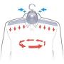 FERRYONE Clothes Dryer Shoe Dryer Hanger Dryer 1 Unit 2 Roles Function Quick Drying Hot Air/Natural Wind Switching Silent Rainy Season Measures Home Travel Business Trip with English Instructions