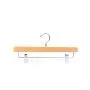 Amber Home 10 Pack Solid Gugertree Deluxe Wooden Pants Hangers Bottom Hanger Slacks Hanger Skirt Hanger with 2-Adjustable Clips (Natural, 10) Amber Home 10 Pack Solid Gugertree Deluxe Wooden Pants Hangers Bottom Hanger Slacks Hanger Skirt Hanger with 2-Adjustable Clips (Natural, 10)