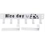 PROGLEAM Holder & Hook, Nice Day Creative Carbon Steel Over The Door Hooks Clothes Coat Hat Towel Hanger Wall Hook, Black