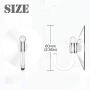 Suction Cup Hooks, 2.36Inches Clear Strong Suction Cup with Plastic Hooks, Heavy Duty Home Kitchen Bathroom Wall Window Hook Hangers(12Pack)