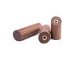 HOUTBY Pack of 4 Elegant Wood Grain Coat Hook Modern Decorative Wall Mounted Clothes Hanger Hat Holder Organizer, 6cm/Black Walnut