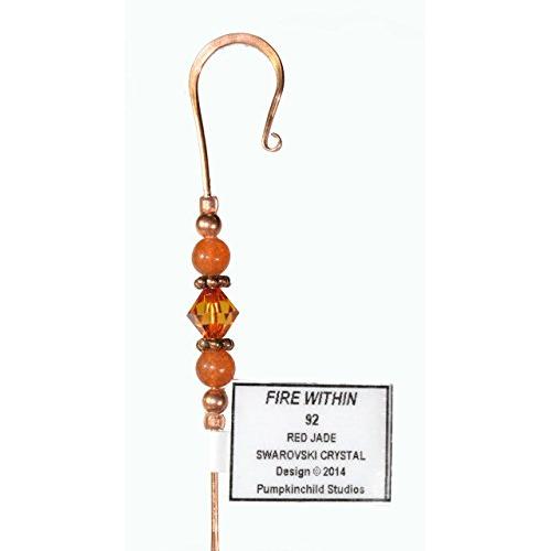 Handmade Jeweled Ornament Hanger Hook- FIRE WITHIN