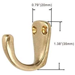 RZDEAL 3PCS Vintage Coat And Hat Hook Brass Classico Wall Hanging For Bath Stands Clothes Hangers Scarf Towel