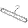 NarutoSak Plastic Standard Hangers for Clothes with 9 Holes Support Clothes Hanger Home Clothing Drying Rack Storage Holder (2Pcs) Gray