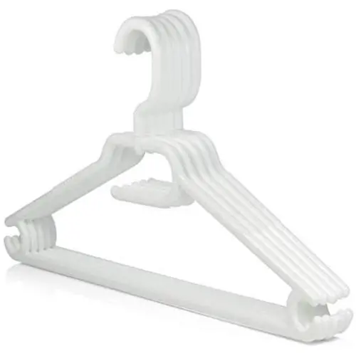 HANGERWORLD 10 Black 16inch Plastic All Purpose Coat Clothes Garment Bar Hanger Swivel Hook