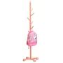 LXLA- Children Solid Wood Coat Rack Creative Landing Hanger Home Bedroom Simple Clothes Shelf Simple European Style (Color : Cheerful orange)