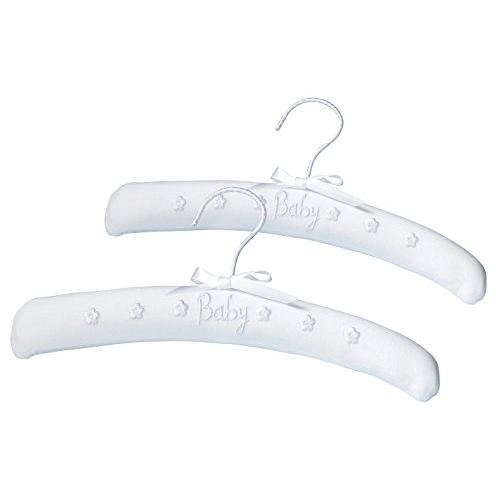 Lillian Rose Baby Cloth Hangers, White, 12", 2 Count