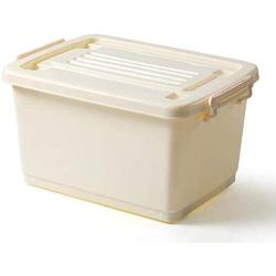 zhongleiss Storage Boxes Plastic Storage Boxes Home Boxes with lid 120L Length 63 Width 45 Height 36.5cm White